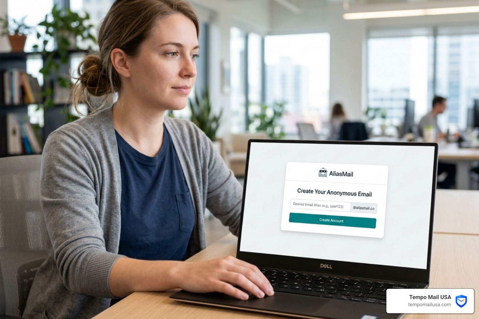 Secure signup form showing no name or phone number fields required